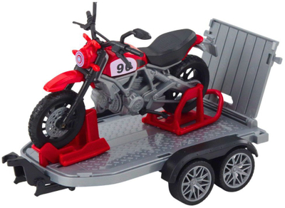 Set lodër makinë off-road me rimorkio dhe motor, drita dhe zëra, jeshile