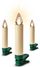 Сет декоративни светла Krinner Superlight Bavaria Mini Flame, 6 парчиња, кремавобела