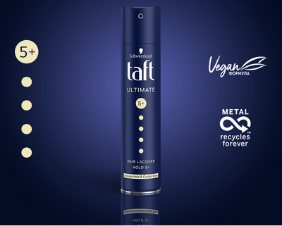 Llak për flokë Taft Ultimate Hold 5+, 250ml