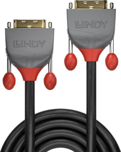 Kabllo zgjatëse DVI-D Lindy Anthra Line, Dual Link, 2m, e zezë