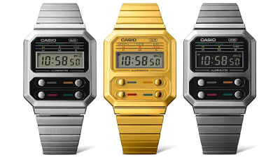 Orë digjitale Casio Collection Vintage A100WE-1AEF (662), e argjendtë