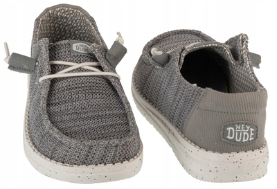 Këpucë për goca Hey Dude Wendy Stretch Sox W 41878-007, tekstil, shollë gome, gri