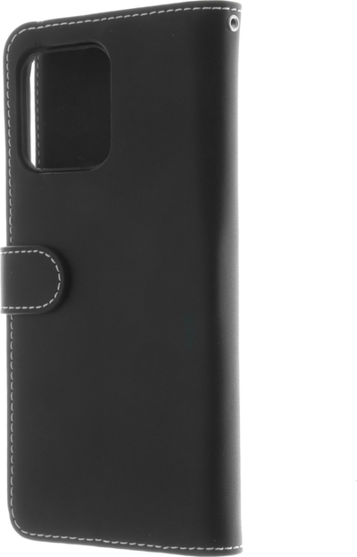 Këllëf telefoni Insmat Flip Cover për Motorola Edge 40 Pro, lëkurë natyrale, me kapak e ndarje kartash, i zi