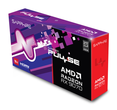 Karta grafike Sapphire AMD Radeon RX 9070 PULSE, 16GB GDDR6, RDNA 4