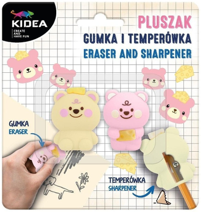 Lodër pelushi me mprehëse dhe fshirëse Derform Kidea, shumëngjyrëshe