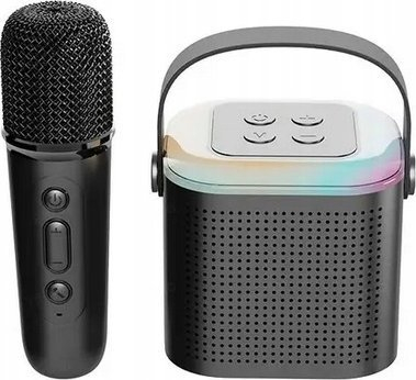 Altoparlant Bluetooth COFI Mini LED, me mikrofon karaoke, RGB, rozë