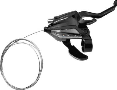 Levë freni me ndërrues biçiklete Shimano ST-EF500, 8 marsh, anë e djathtë, e zezë