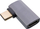 Adapter USB4 InLine USB C, 240W, me kënd djathtas/majtas, alumini gri