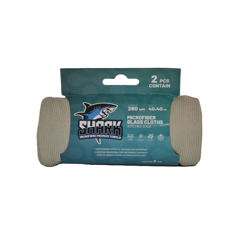 Shark leckë me mikrofibra për pastrimin e xhamave 2pcs 40x40 4202