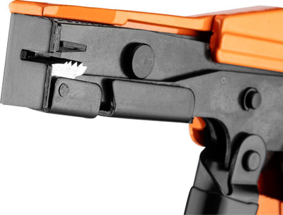 Pistolë për lidhse kabllosh NEO Tools 01-615, me prerje automatike, çelik, portokalli