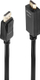 Kabllo Lindy DisplayPort në HDMI, 0.5m, 4K UHD, e zezë