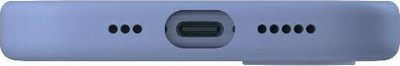 Mbulesë Uniq Lino Hue për iPhone 16 6.1", MagClick, silikon blue perlë