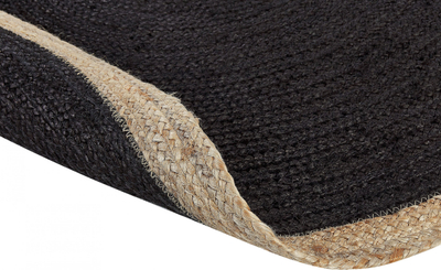 Tapet jute MENEMEN Round, 120 cm, formë rrethore, i zi