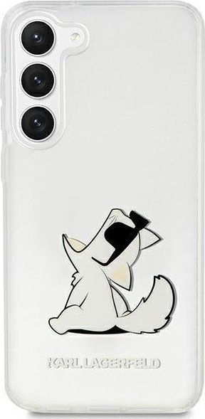 Mbulesë telefoni Karl Lagerfeld Choupette Eat për Samsung Galaxy S23, PC TPU, transparente