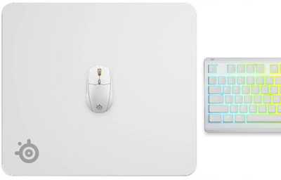 Mouse pad gaming SteelSeries QcK Large, madhësi e madhe, e bardhë