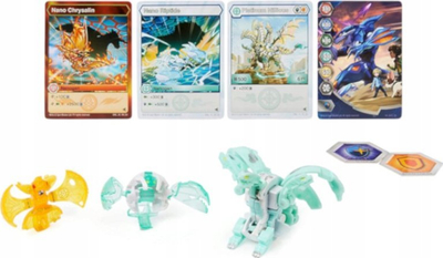 Set lodër Bakugan Evolutions Nillious, Platinum Power Up, me Nano Riptide edhe Chrysalin