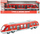 Lodër tramvaj Askato Red Tram, shkallë 1:16, 48 cm, me drita edhe zëra, i kuq