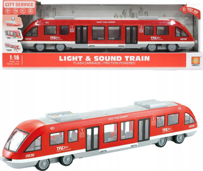Lodër tramvaj Askato Red Tram, shkalla 1:16, 48cm, me drita dhe tinguj, i kuq