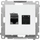 Prizë rrjeti Simon 55 Double Computer Socket, RJ45 Cat 6, e bardhë