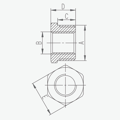 Reduktor bronzi Ferro R08Z, 6/4" me 5/4", i verdhë