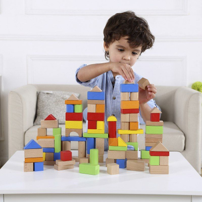 Set blloqesh druri Tooky Toy, 100 copa, shumëngjyrëshe