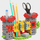 Set lodrash ndërtimi Marioinex Mini Waffle Adventure Organizers, blloqe të buta, organizues tavoline, shumëngjyrësh