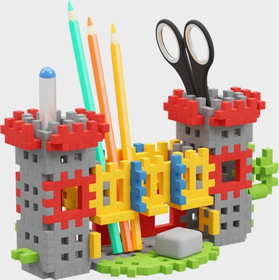 Set lodrash ndërtimi Marioinex Mini Waffle Adventure Organizers, blloqe të buta, organizues tavoline, shumëngjyrësh