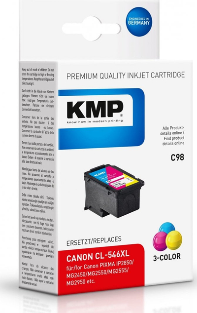 Patrona boje KMP C98, 3 ngjyra, 13ml