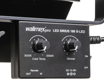 Dritë LED studio Walimex Pro Sirius 160, 65W, bi-color, e zezë