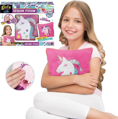 Set kreativ për qepje jastëku njëbrirësh Woopie Art&Fun, me llustra, për kalamaj 5+, rozë