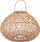 Fener dekorativ Atmosphera Lourmarin Rattan, H27cm, për qiri, bezhë