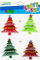 Set dekorimi prej filci Craft with Fun Christmas Tree, vetëngjitës, 6 copë