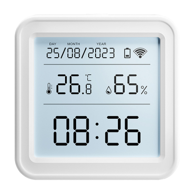 Sensor smart temperature dhe lagështie Gosund ST17, Zigbee, ekran LCD, i bardhë
