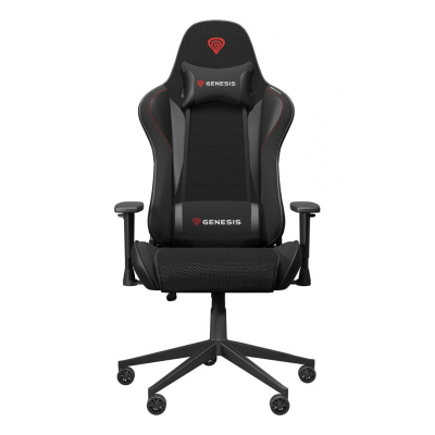 Karrige lojrash Genesis Nitro 440 G2 Mesh, jastëkë ergonomikë, lartësi e rregullueshme, e zezë