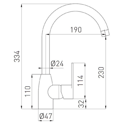 Rubinet lavamaniFerro Algeo, krom (Modeli BAG4)