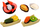 Set lodrash sushi për kalamoj, 24 pjesë, me gjëra kuzhine, shumëngjyrësh