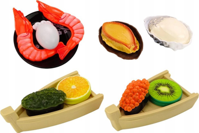 Set lodrash sushi për kalamoj, 24 pjesë, me gjëra kuzhine, shumëngjyrësh