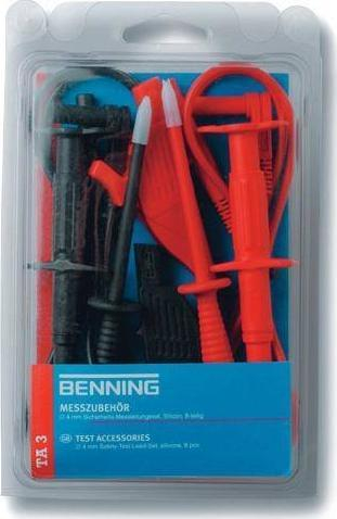 Set kabllosh testuese Benning TA 3 044126, CAT III 1000V, kuqe e zezë