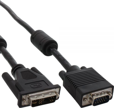 Kabllo DVI A në VGA InLine 17782, 2m, e zezë