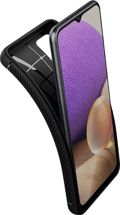 Mbulesë telefoni Spigen Rugged Armor për Samsung Galaxy A32 5G, prej TPU, e zezë