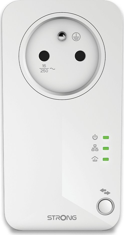 Powerline адаптер Strong Powerline 600 Kit, 600Mb, сет со 2 парчиња, бел