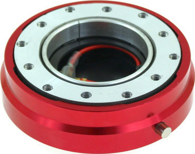 Mekanizëm shkëputje timoni Naba Quick Release Flat, alumini T6061, 6 vrima montimi, i kuq