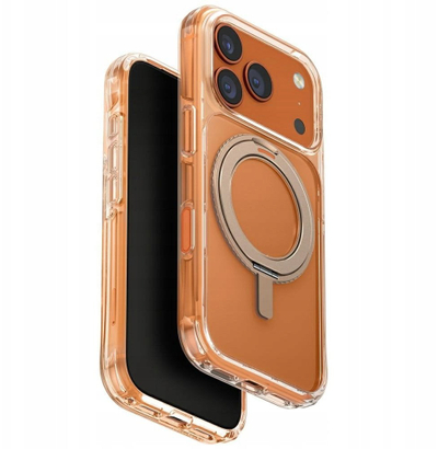 Kapak Uniq Swivix për iPhone 17 Pro, me kickstand 360°, ngjyrë ari