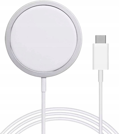 Karikues wireless magnetik DW02, kabllo karikimi, universal, i bardhë