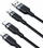 Kabllo 3 në 1 Joyroom Multi Use Series S 1T3018A18, Lightning USB C Micro USB, 1.2m, gri