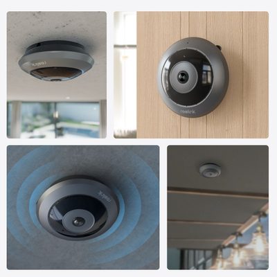 IP камера Reolink Fisheye Series W520, 6MP, Wi-Fi, црна