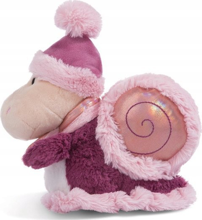 Lodër pellushi Nici Cosy Winter Snail Soa, 22cm, material i ricikluar, rozë