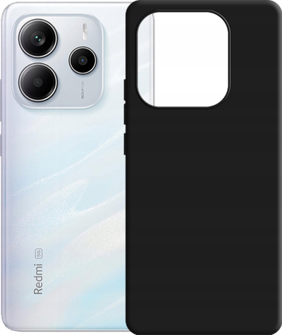 Këllëf silikoni 3mk për Xiaomi Redmi Note 14 5G, mbrojtës, i zi