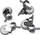 Rrota kabineti Equip Castor për ECO dhe Pro Mount, set, të zeza