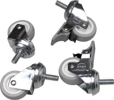 Rrota kabineti Equip Castor për ECO dhe Pro Mount, set, të zeza